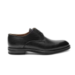 Black  lace-up retro business men's leather shoes