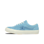 Blue low-top floral suede unisex casual shoes