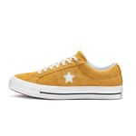 Yellow star lace-up suede low-top unisex casual shoes