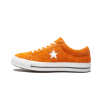 Orange suede lace-up star personality unisex casual shoes