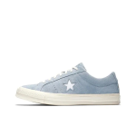 Light Blue suede lace-up star personality unisex casual shoes